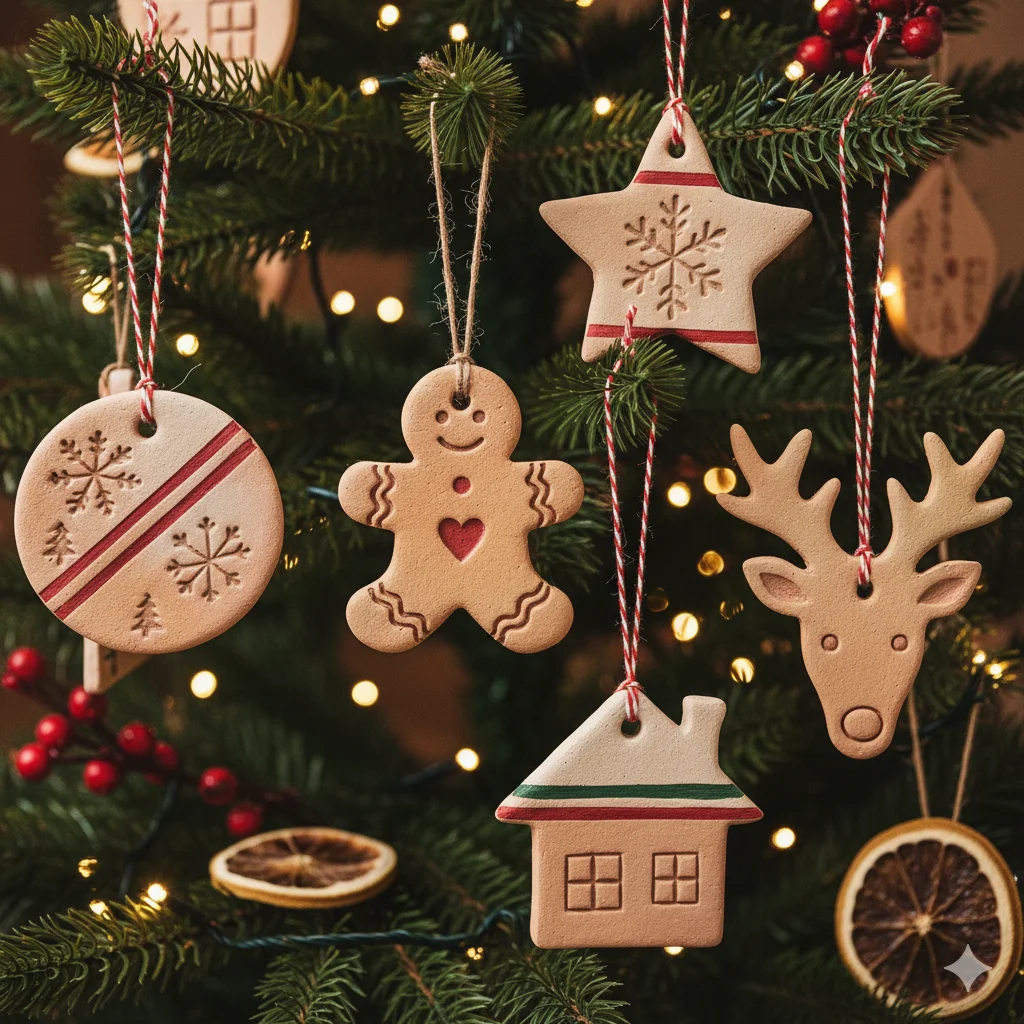 10 Handmade Christmas Ornaments You Can Make at Home for a Cozy Holiday 5 Clay Christmas Ornaments