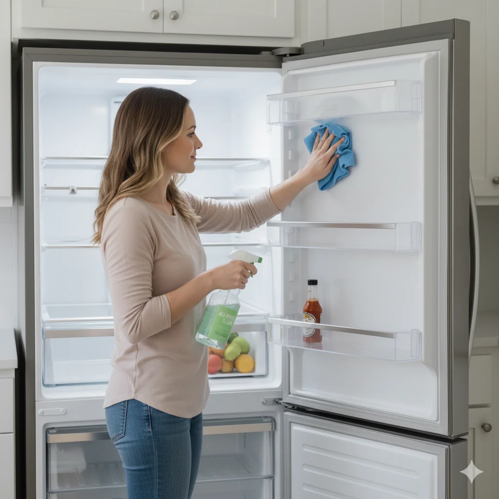 13 Easy Kitchen Cleaning Hacks for Busy Moms 7 Clean Refrigerator Shelves
