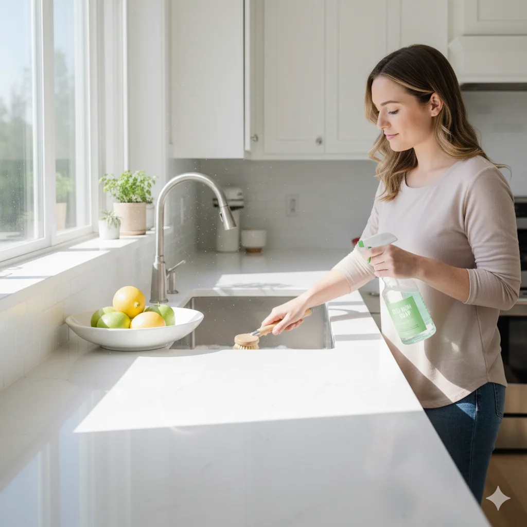 13 Easy Kitchen Cleaning Hacks for Busy Moms 3 Clean the Sink Efficiently