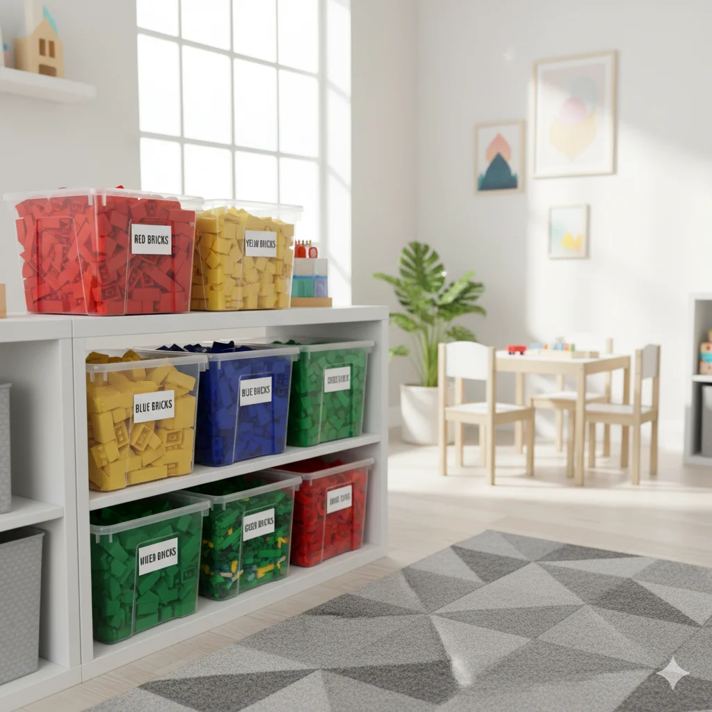 30 Easy & Simple Storage Ideas for a Minimalist & Organized Home 2 Clear Plastic Bins