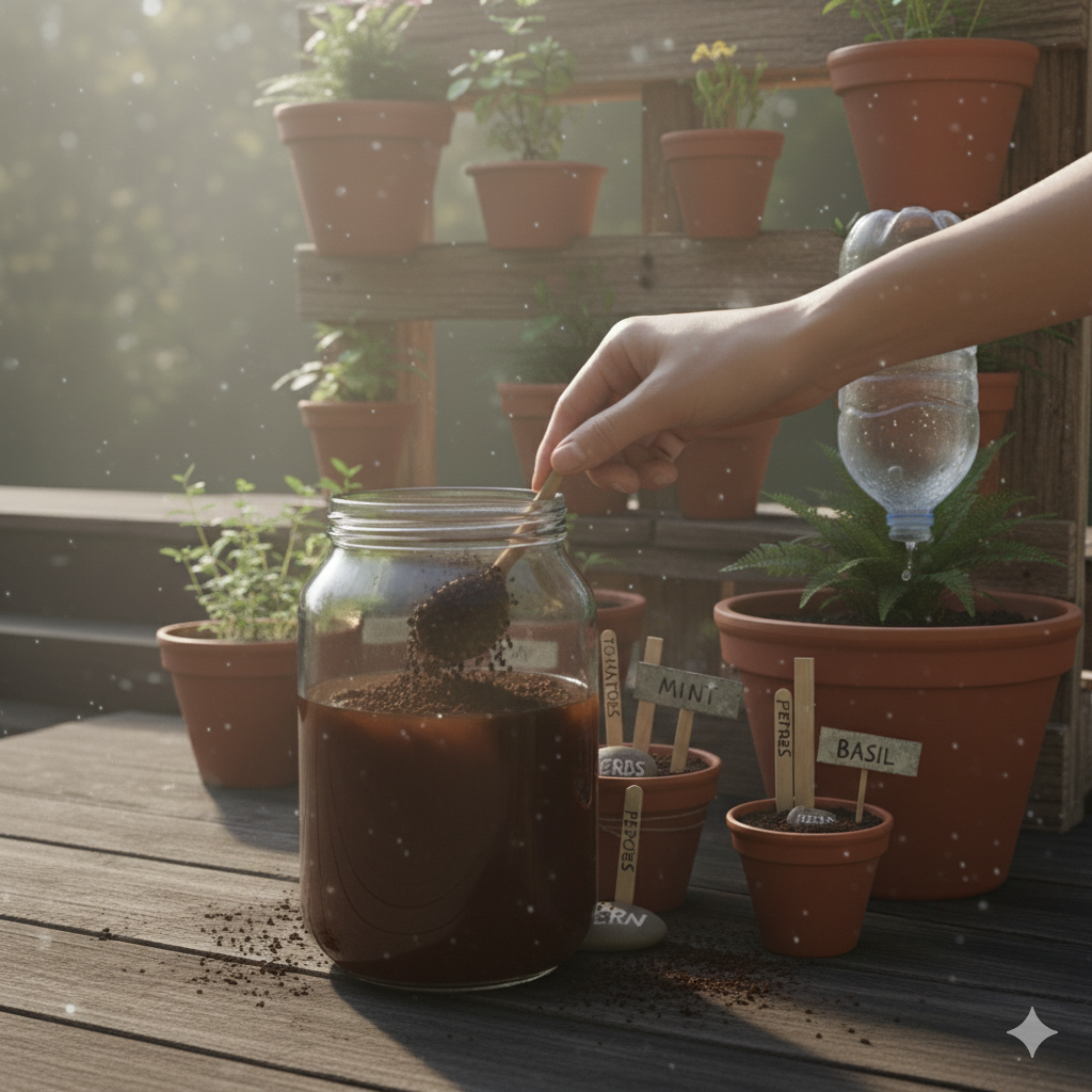 17 Easy Gardening Hacks to Grow Healthy Plants at Home – DIY Tips for Beginners 4 Coffee Grounds Fertilizer