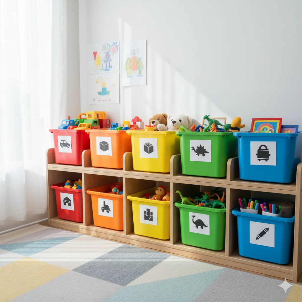 30 Easy & Simple Storage Ideas for a Minimalist & Organized Home 28 Color Coded Storage