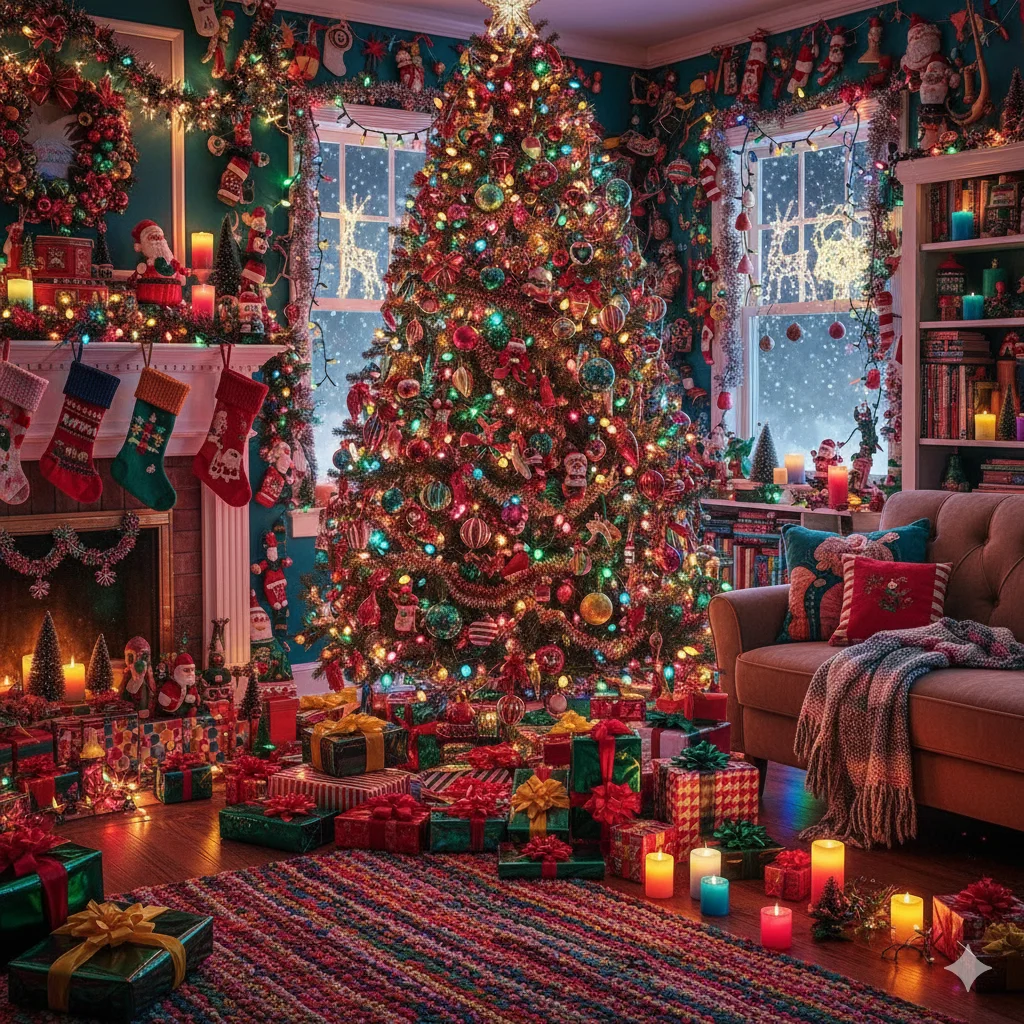 15 Cozy Christmas Living Room Ideas to Transform Your Home This Holiday Season 13 Colorful Christmas Cheer