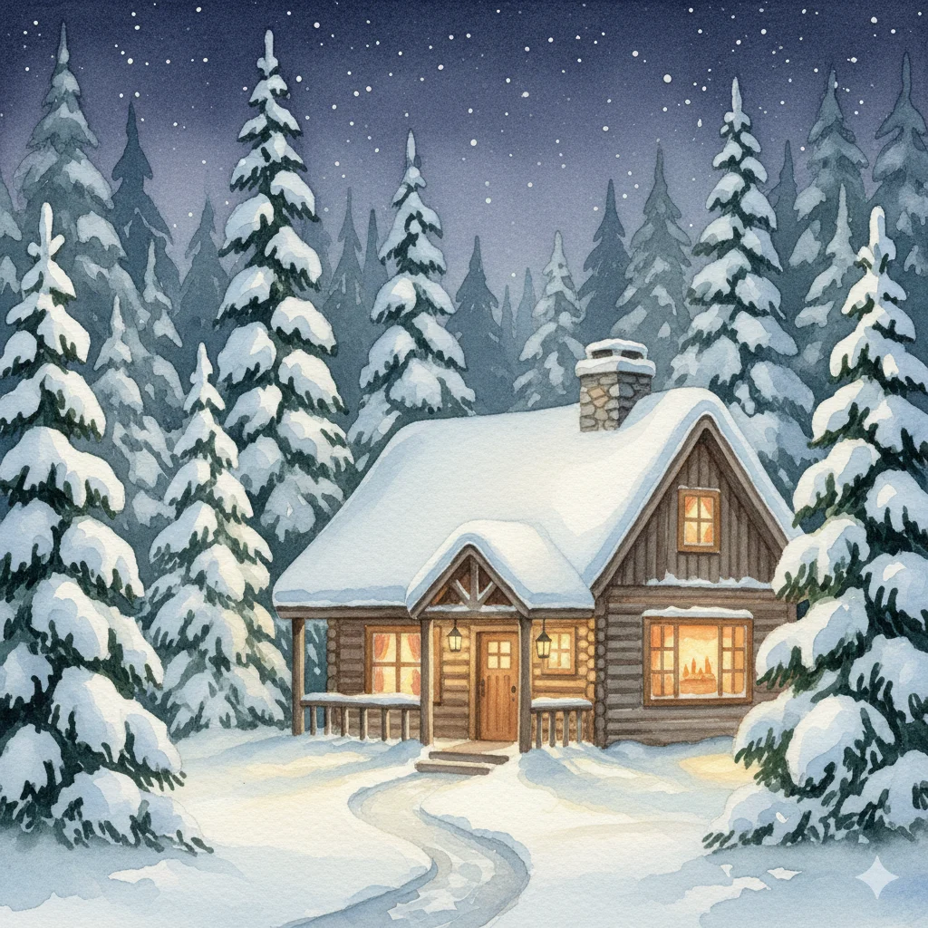 17 Easy Printable Christmas Wall Art Ideas For 2025 4 Cozy Winter Cabin Scene