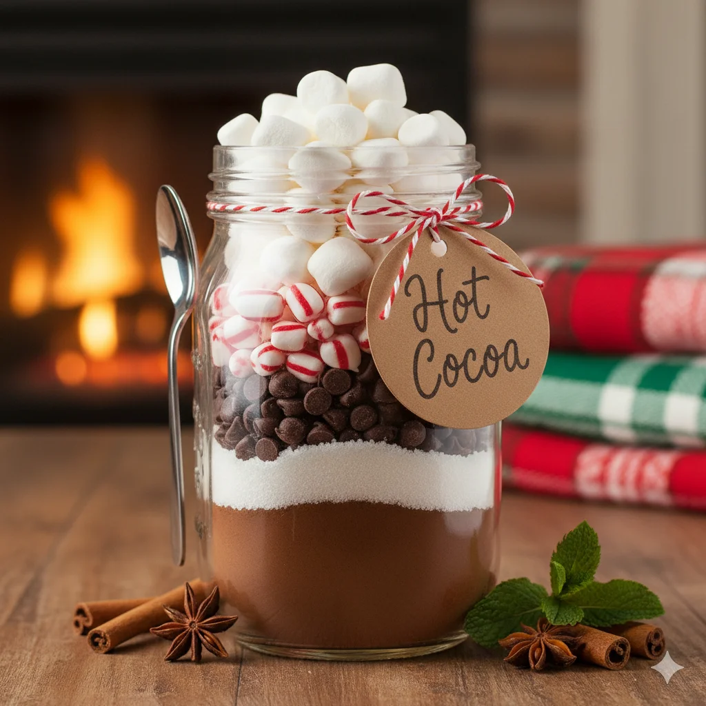 15 Last-Minute DIY Christmas Gifts Anyone Can Make 6 DIY Mason Jar Hot Cocoa Gift 1