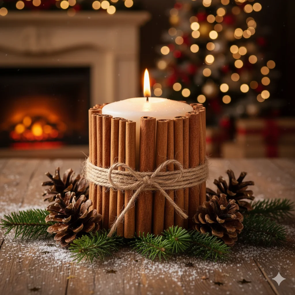 15 DIY Candle Décor Ideas for Christmas 2026 5 DIY cinnamon stick candle