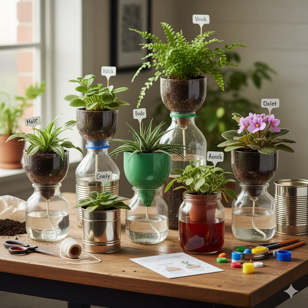 17 Easy Gardening Hacks to Grow Healthy Plants at Home – DIY Tips for Beginners 2 DIY self watering planters