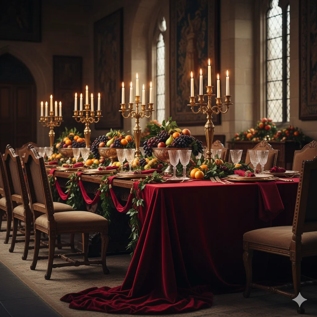 13 Best Festive Dining Table Decoration Ideas for the Holiday Season 8 Elegant royal banquet style festive table
