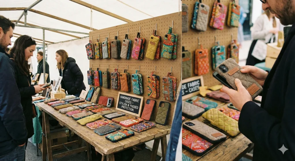 25 Profitable & Easy Fabric Craft Ideas You Can Sell 18 Fabric Phone Cases