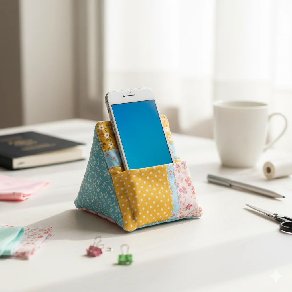 17 Unique DIY Fabric Crafts for Beginners 17 Fabric Phone Stand