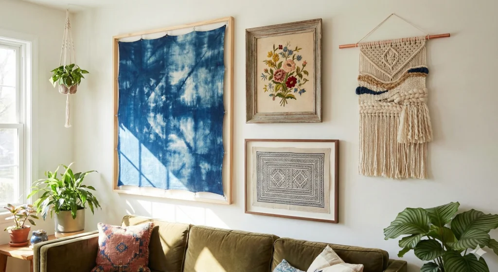 25 Profitable & Easy Fabric Craft Ideas You Can Sell 17 Fabric Wall Art