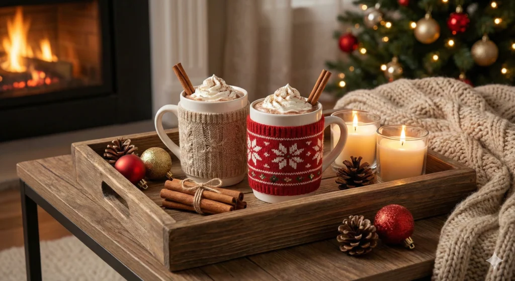 15 Festive Christmas Tray Decorating Ideas for Every Style 14 Festive Mug Tray