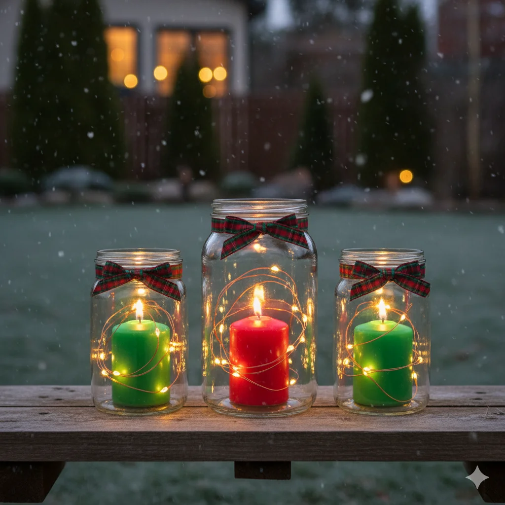 15 DIY Candle Décor Ideas for Christmas 2026 9 Festive candle lanterns