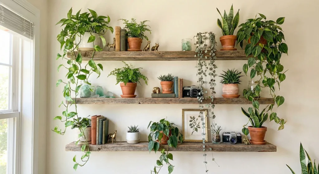 17 Creative Wall Decor Ideas to Instantly Transform Your Home 2 Floating Shelves With Plants