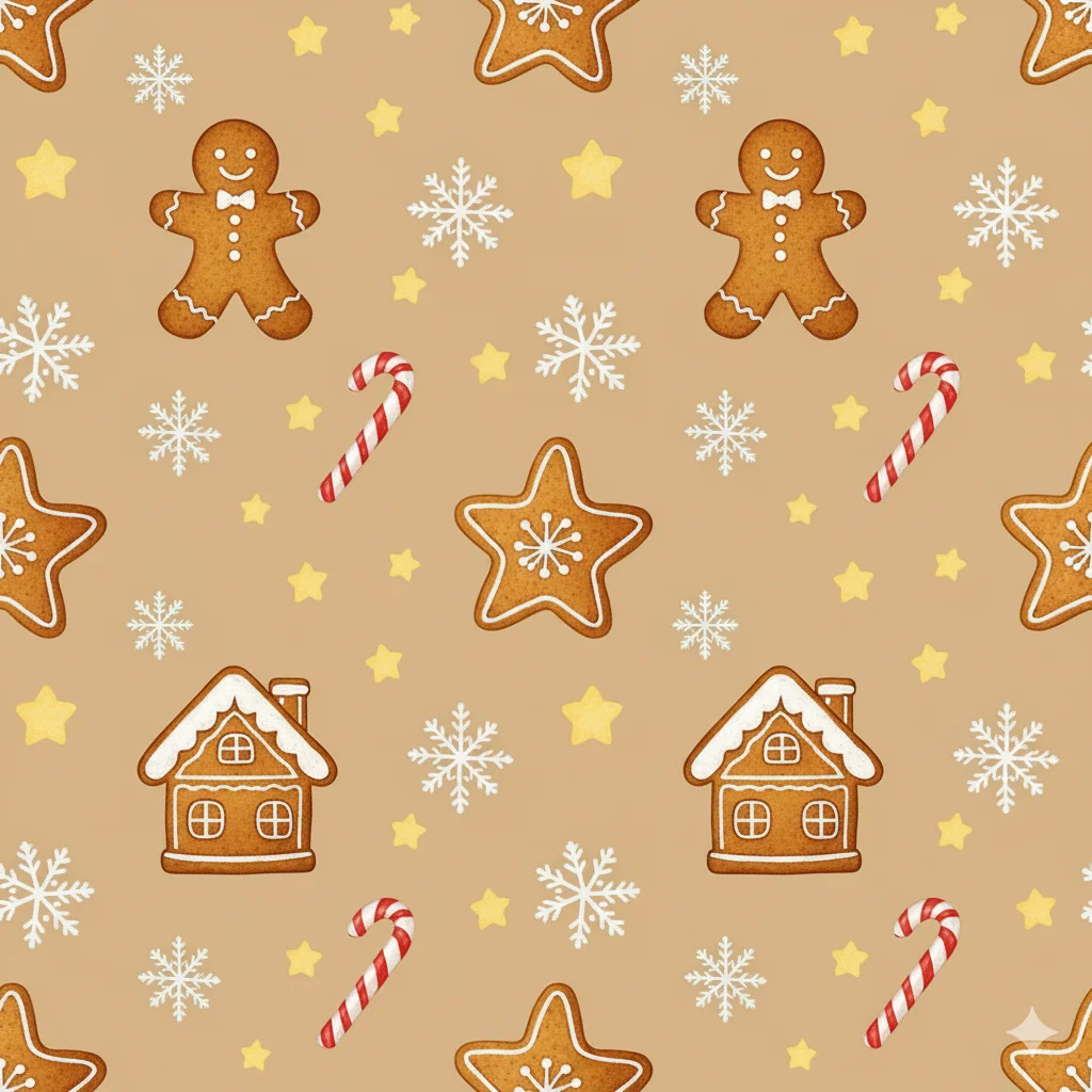17 Easy Printable Christmas Wall Art Ideas For 2025 15 Gingerbread Cookie Pattern Print