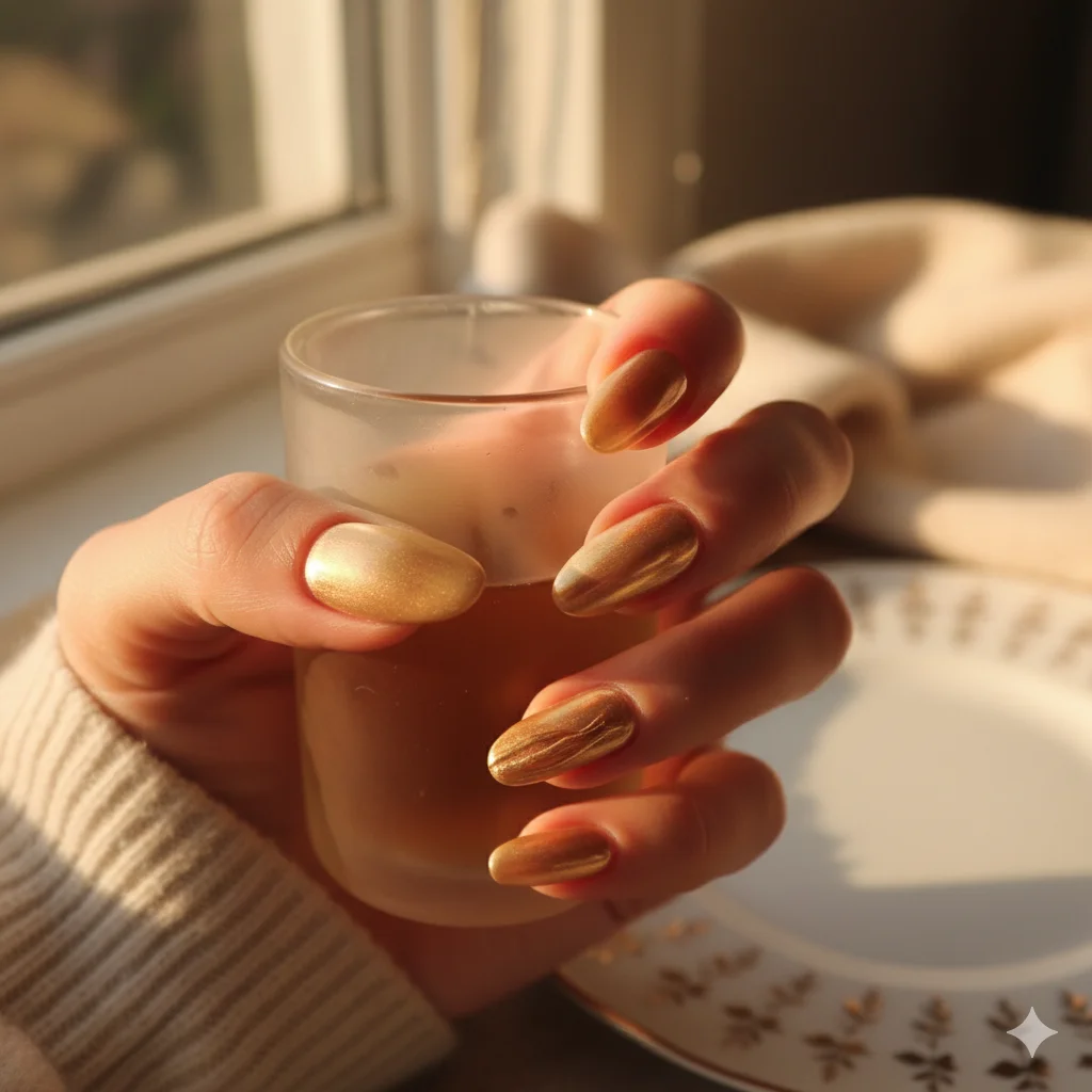 20 Glazed Donut Nails Ideas Trending in 2025 5 Gold Glazed Donut Nails