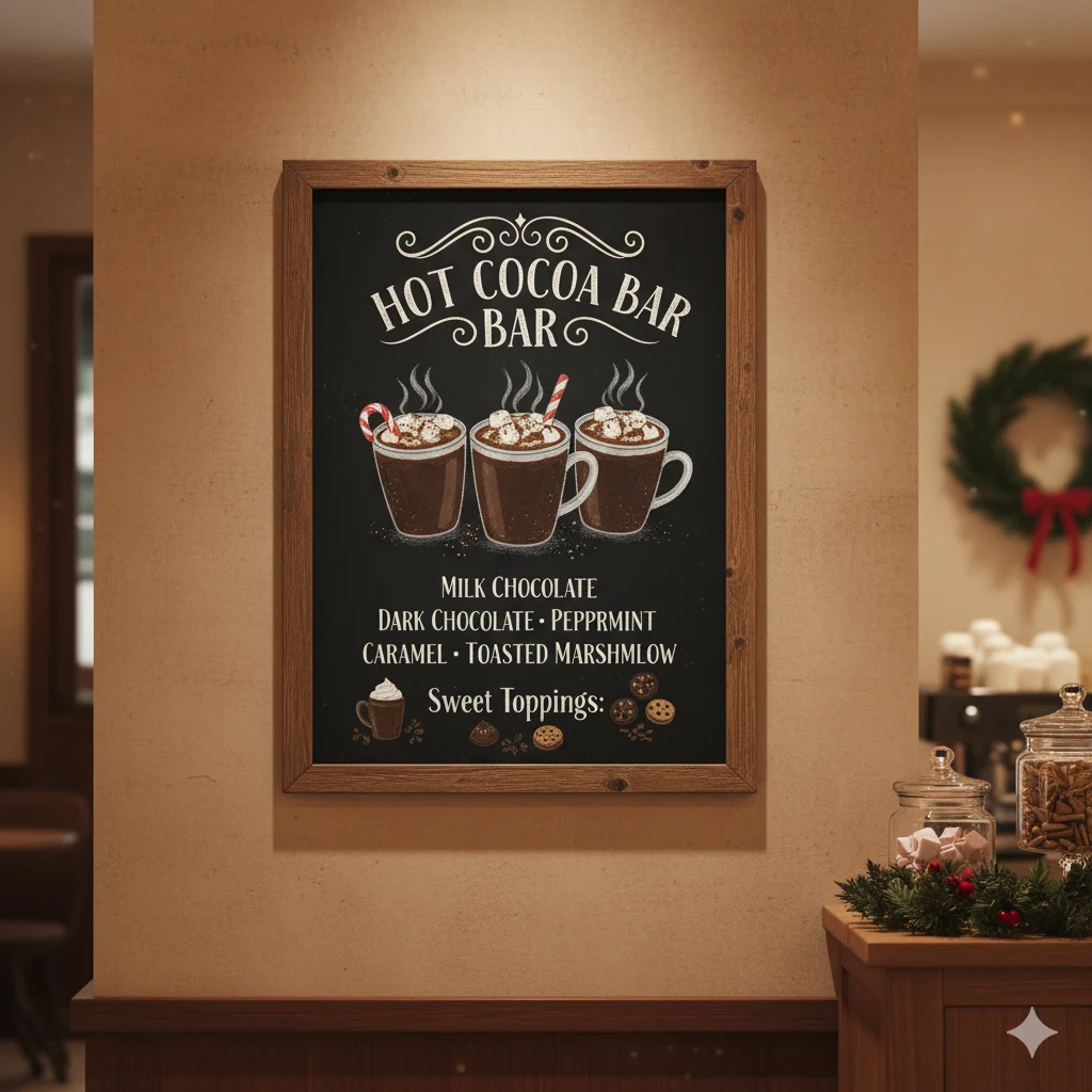 17 Easy Printable Christmas Wall Art Ideas For 2025 13 Hot Cocoa Bar Printable
