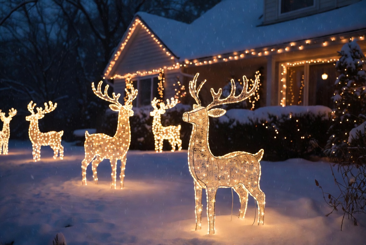 Illuminated Reindeer Figures