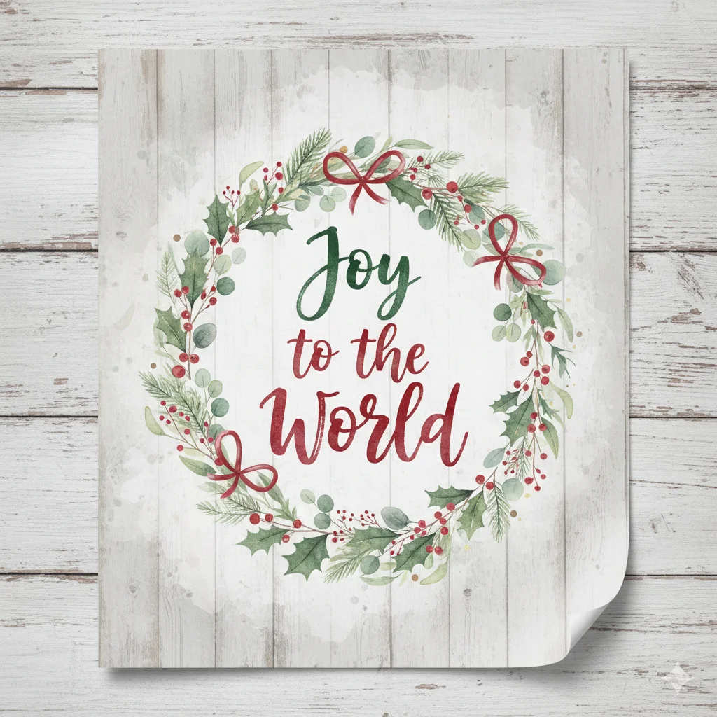 17 Easy Printable Christmas Wall Art Ideas For 2025 3 Joy to the World Printable Art