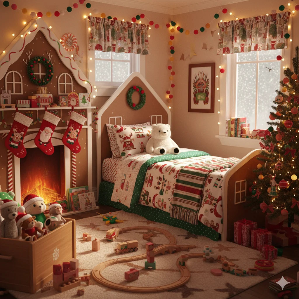 15 Beautiful Christmas Bedroom Decor Ideas 9 Kids Christmas Bedroom Decor