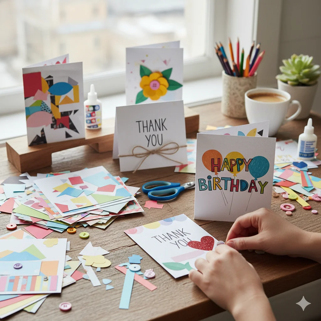 10 DIY recycled craft ideas for kids and family activities 10 Make homemade greeting cards from scrap paper