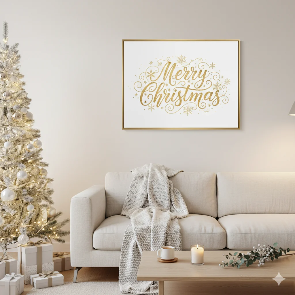 17 Easy Printable Christmas Wall Art Ideas For 2025 2 Merry Christmas Typography Print