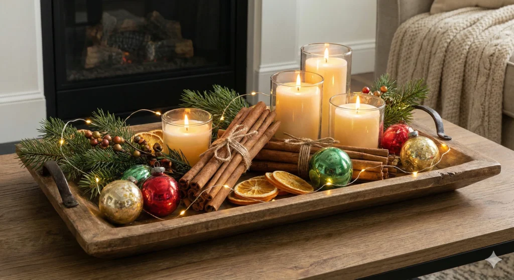 15 Festive Christmas Tray Decorating Ideas for Every Style 15 Mini Christmas Tree Tray
