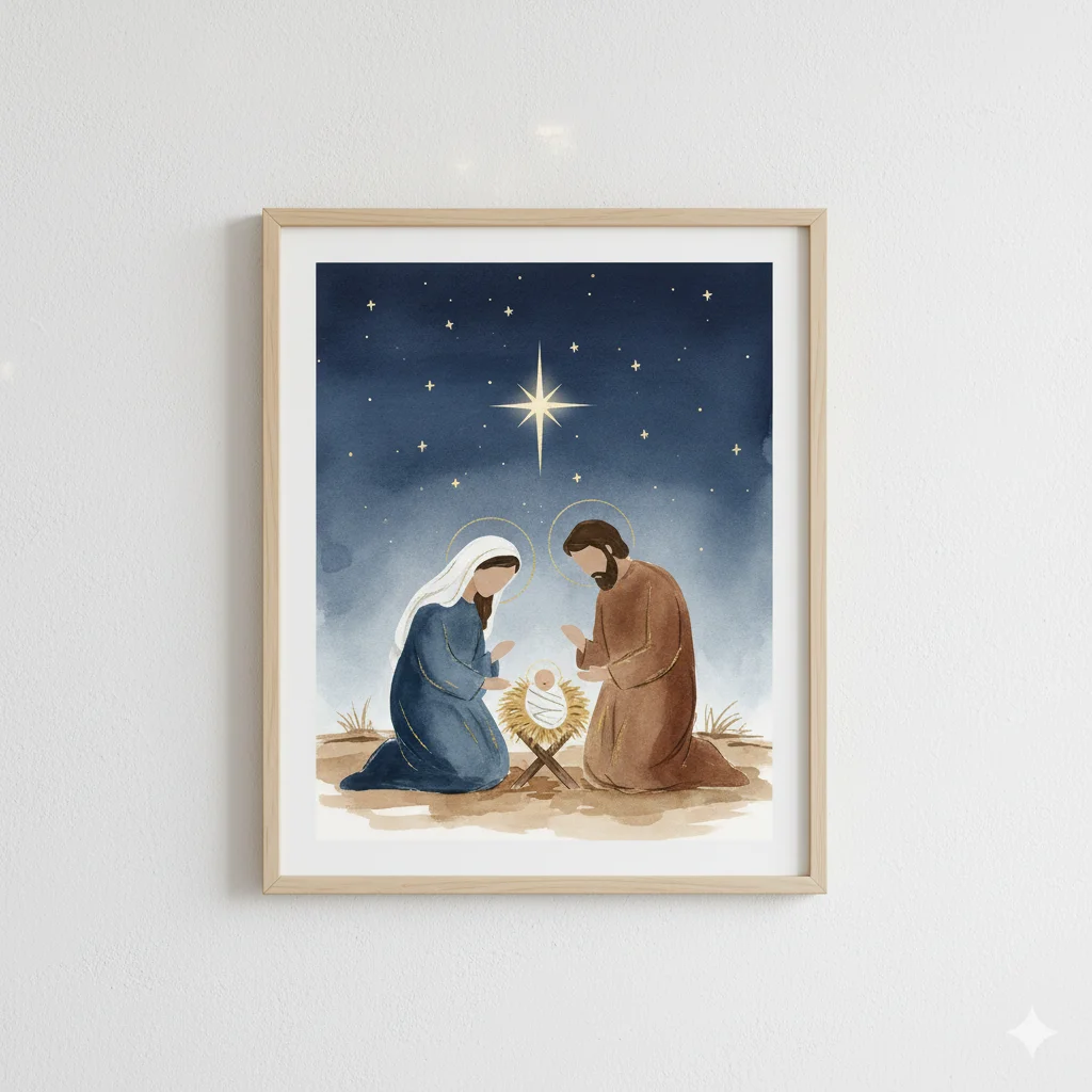 17 Easy Printable Christmas Wall Art Ideas For 2025 10 Nativity Scene Wall Art