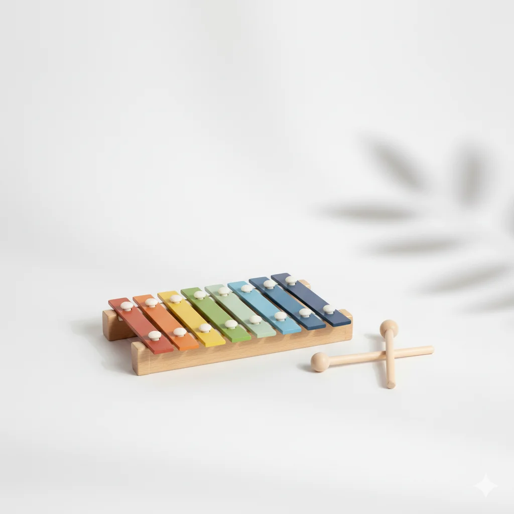 Natural Wooden Xylophone Toy