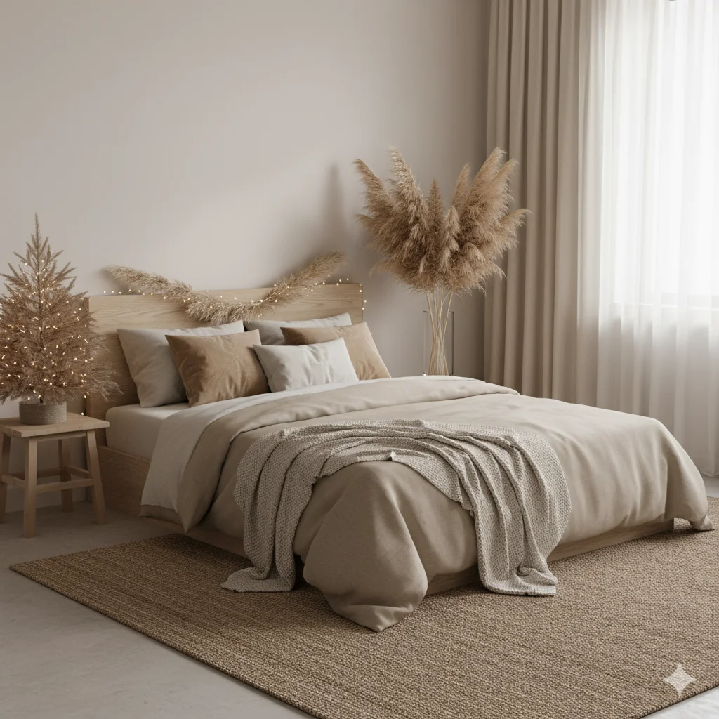 15 Beautiful Christmas Bedroom Decor Ideas 6 Neutral Aesthetic Christmas Bedroom