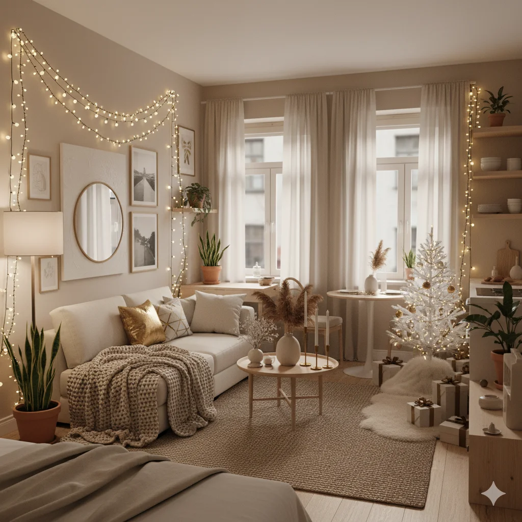 13 Minimalist Holiday Decor Ideas for Small Spaces 5 Neutral Color Palette