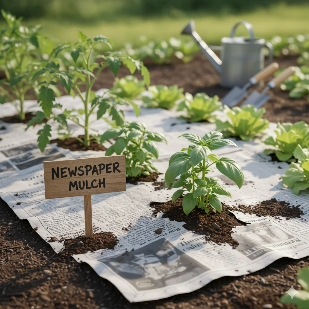 17 Easy Gardening Hacks to Grow Healthy Plants at Home – DIY Tips for Beginners 14 Newspaper Mulch