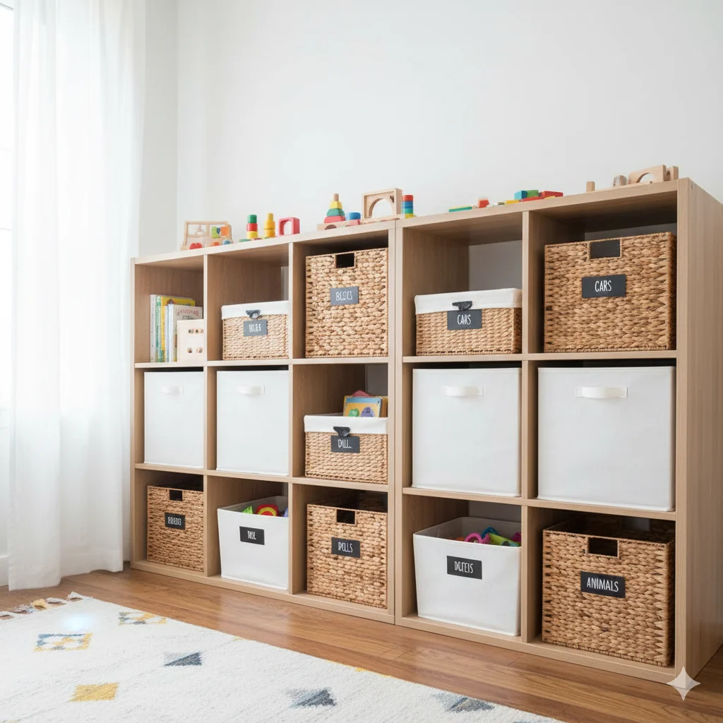 30 Easy & Simple Storage Ideas for a Minimalist & Organized Home 31 Open Shelving with Baskets