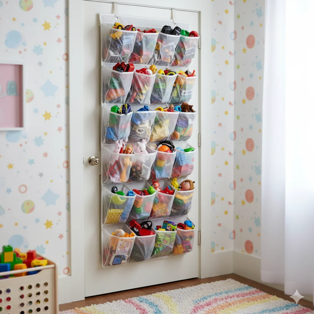 30 Easy & Simple Storage Ideas for a Minimalist & Organized Home 5 Over the Door Shoe Organizer