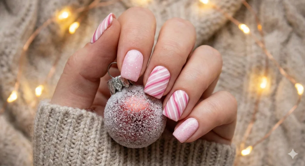 20 Christmas Nail Ideas 2025 – Trendy, Classy & Aesthetic Holiday Nails 10 Pink Christmas Nails