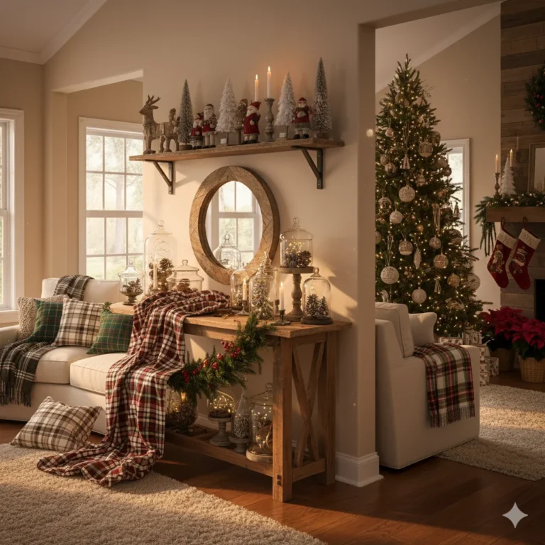 9 Rustic Farmhouse Christmas Living Room