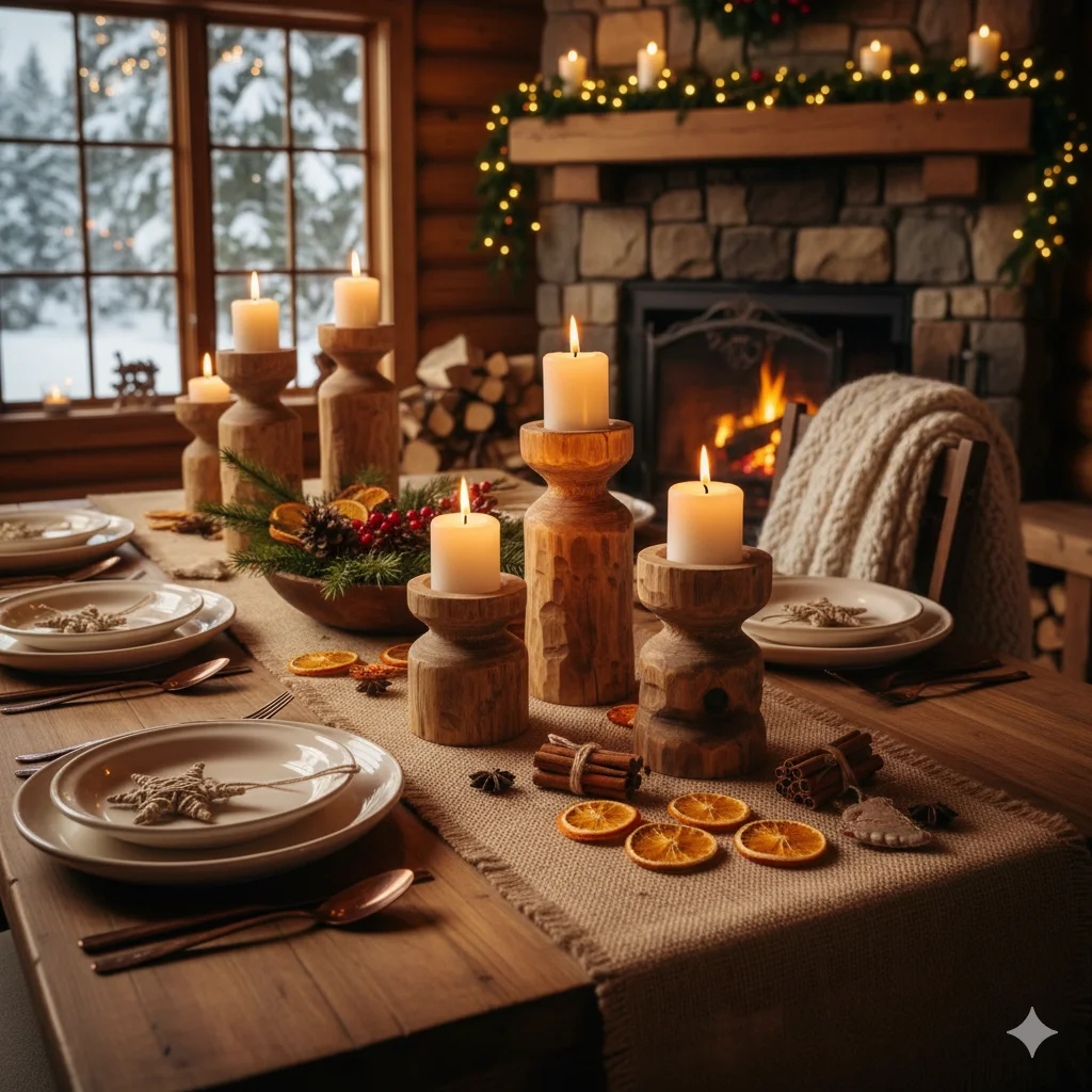 13 Best Festive Dining Table Decoration Ideas for the Holiday Season 6 Rustic farmhouse festive table