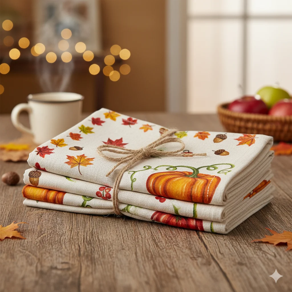 13 Unique Thanksgiving DIY Gifts You Can Make in a Day 11 Set of handmade fabric napkins