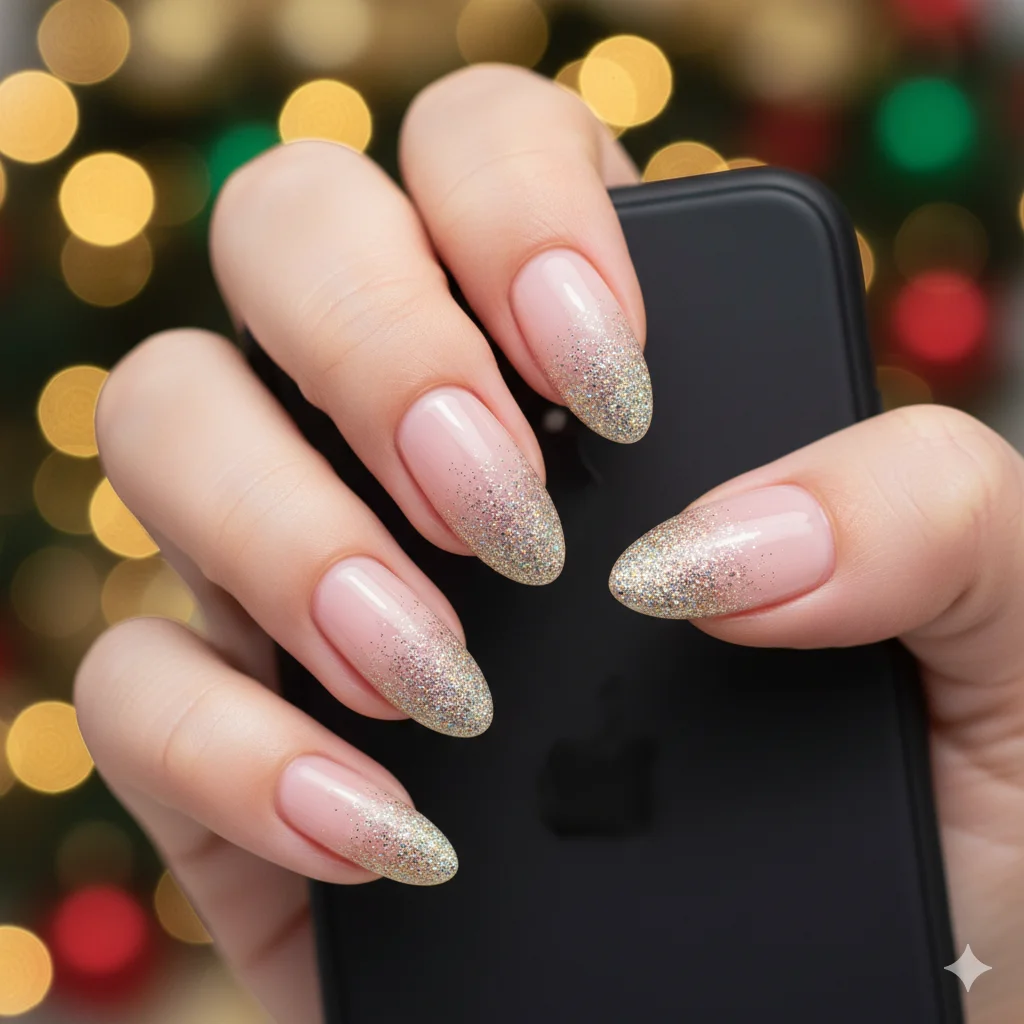 17 Happy New Year Nail Design Ideas For New Year 2026 15 Sparkly Ombre
