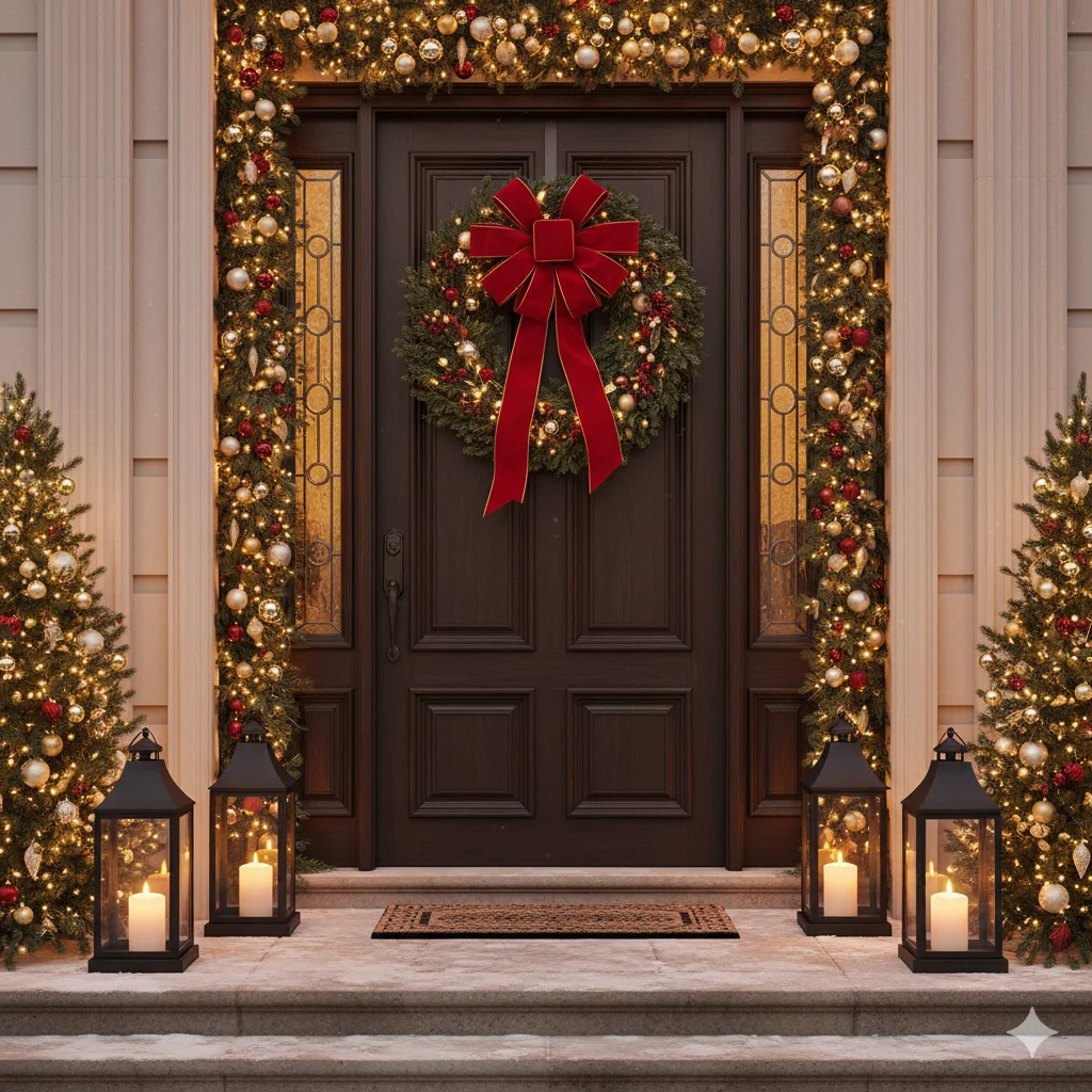 15 Christmas Entryway Decor Tips to Make Your Home Festive 16 Symmetrical Grand Entrance
