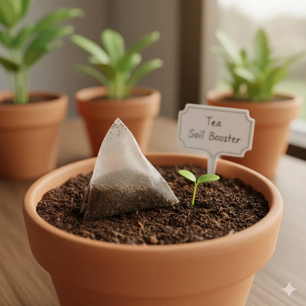 17 Easy Gardening Hacks to Grow Healthy Plants at Home – DIY Tips for Beginners 5 Tea Bag Soil Booster