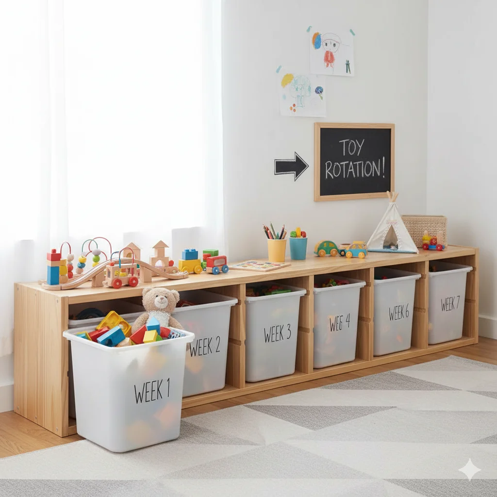 30 Easy & Simple Storage Ideas for a Minimalist & Organized Home 20 Toy Rotation System