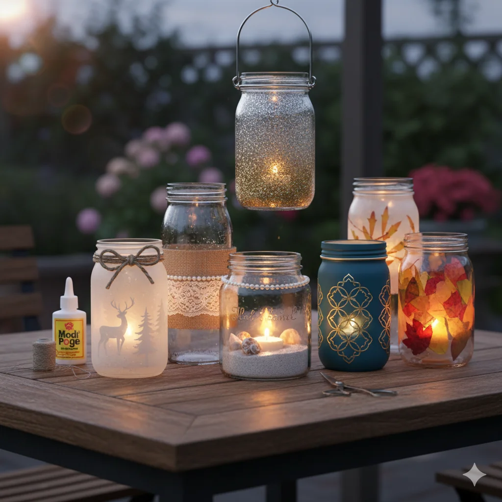 10 DIY recycled craft ideas for kids and family activities 11 Transform glass jars into candle holders or lanterns