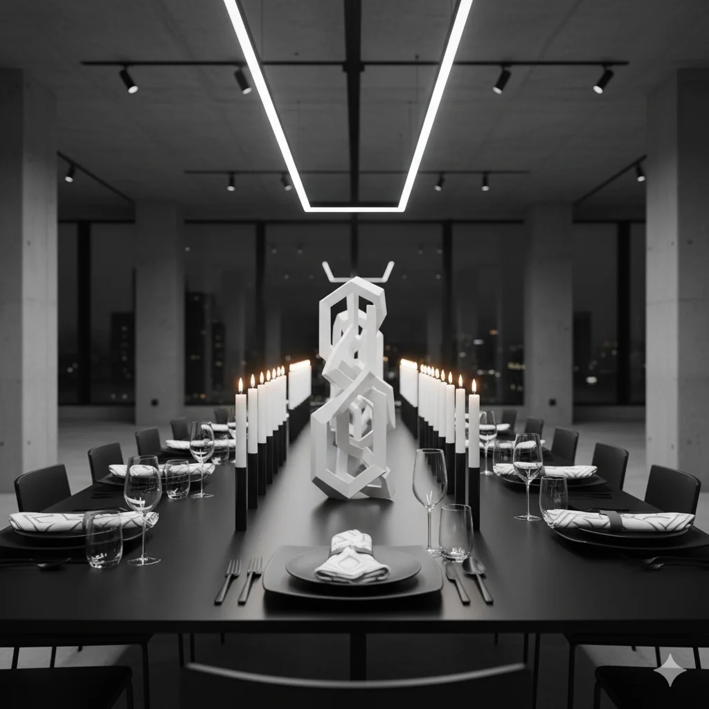 13 Best Festive Dining Table Decoration Ideas for the Holiday Season 13 Ultra modern monochrome festive dining table
