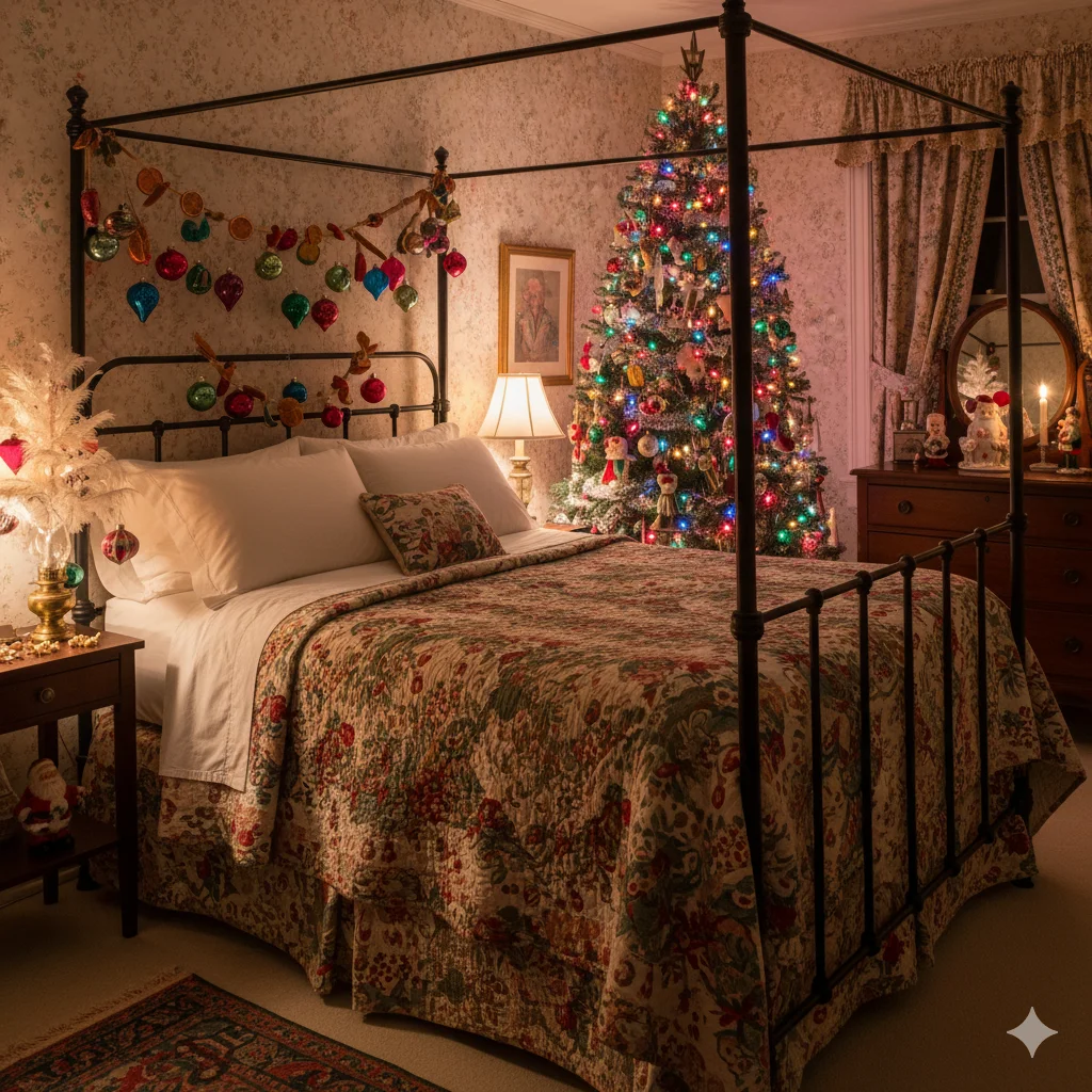 15 Beautiful Christmas Bedroom Decor Ideas 15 Vintage Christmas Bedroom