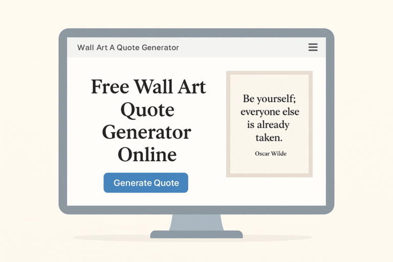 Free Wall Art Quote Generator Online