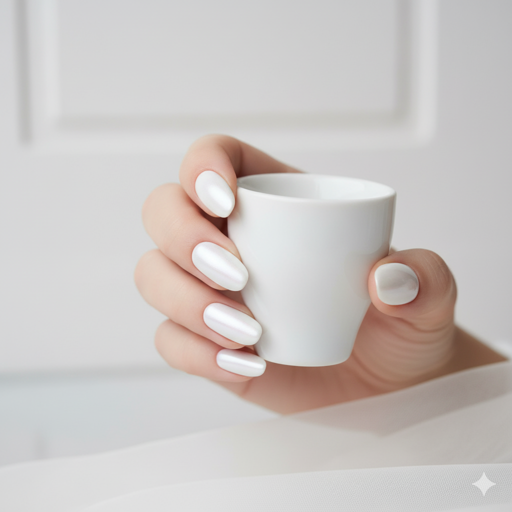 20 Glazed Donut Nails Ideas Trending in 2025 12 White Chrome Glazed Donut Nails