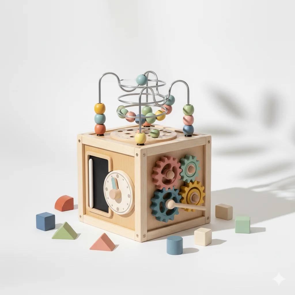 Wooden Baby Activity Cube