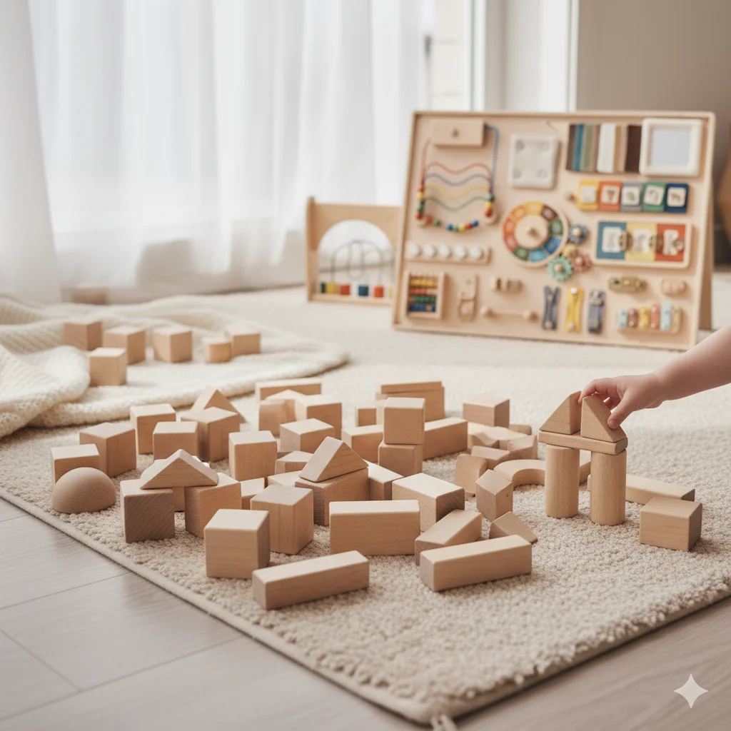 Wooden Building Blocks Set
