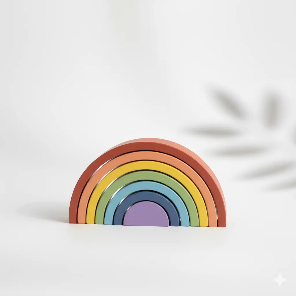 Wooden Rainbow Stacker